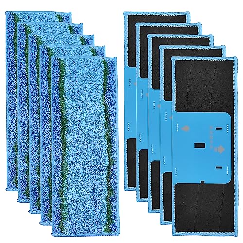 10 Stück Waschbare Wischpads für Braava Jet M6 (m6134), Mikrofaser Reinigungskissen Wischauflagen Mop Ersatzzubehör, Wiederverwendbare Wet Mopping Pads von JEEJINYAN