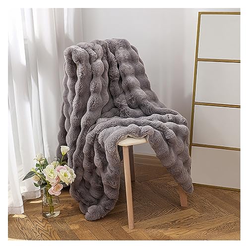 JEEKOS Kunstfelldecke, weiche Flauschige Kaninchenfell-Überwurfdecke, warme Decke for Schlafsofa, Wohnzimmer, Schlafzimmer (Color : B, Size : 130x185cm) von JEEKOS