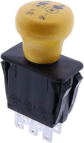 JEENDA Kupplung PTO Switch 725-04258 925-04258 Drucktaste gelb EIN-AUS 2-Wege normalerweise offen Oberflächenmontage 1 Count von JEENDA