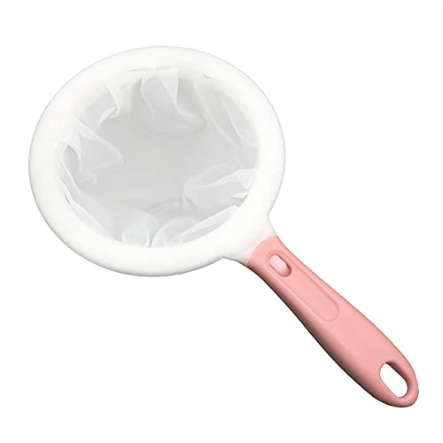 JEESHAN 2-in-1 450 Mesh Ultrafeines Filtersieb Küchensieb Sieb, tragbarer Filter für Thermonatrit- und Kalkablagerungen in gekochtem Wasser, Rosa Griff JEESHAN 2-in-1 450 Mesh Ultrafeines Filtersieb Küchensieb Sieb, tragbarer Filter für Thermonatrit- und Kalkablagerungen in gekochtem Wasser, Rosa Griff von JEESHAN