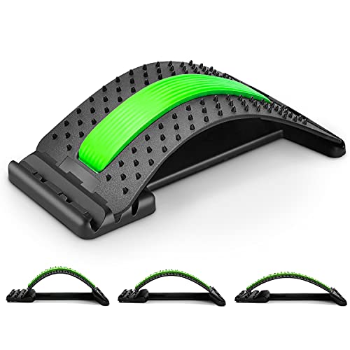 JEEZAO Rückenstrecker Rückendehner Rückentrainer Back Stretcher Rückenmassagegerät,Entspannungs Geschenk von JEEZAO