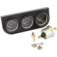 Jeffergarden - 52 mm Dreifachmessgeräte, 3-in-1-Voltmeter, Wassertemperaturanzeige, Öldruckmesser mit Sensor für pkw und lkw Jeffergarden - 52 mm Dreifachmessgeräte, 3-in-1-Voltmeter, Wassertemperaturanzeige, Öldruckmesser mit Sensor für pkw und lkw von JEFFERGARDEN
