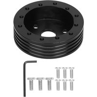 Jeffergarden - 1-Zoll-Aluminium-Lenkradnaben-Abstandshalter für 5-/6-Loch-Räder auf 3-Loch-Adapter (schwarz) von JEFFERGARDEN