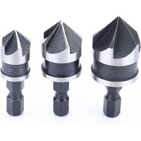 Jeffergarden - 3-teiliger 1/4-Zoll-Sechskant-12/16/19-mm-Senkbohrsatz für Schnellwechsel-Bits aus Holz und Metall von JEFFERGARDEN
