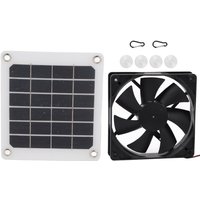 Rosvola - Jeffergarden 6V 10W Outdoor Solar Power Panel Abluftventilator USB-Aufladung für Gewächshaus-Hühnerhaus von ROSVOLA