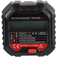 Jeffergarden - HT107D lcd Digital Display Steckdose Tester Netz Fehler Check Tool Detektor Elektroskop eu 90-250V von JEFFERGARDEN