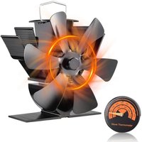 Jeffergarden Ofenlüfter 6 Klingen Mini Kamin Hitze angetrieben Jeffergarden Ofenlüfter 6 Klingen Mini Kamin Hitze angetrieben von JEFFERGARDEN