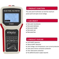 Jeffergarden - Upgrades Handheld Tragbares Photovoltaik -Panel -Stromversorgungsversorgung Multimeter Auto Manual Erkennung mit lcd -Display von JEFFERGARDEN