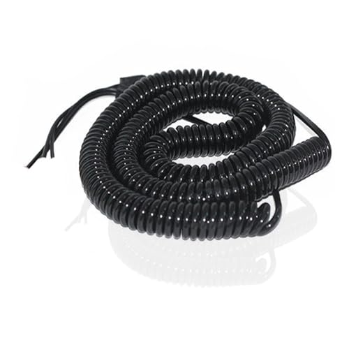 JEJKSXZTO Spiralkabel, Spiralkabel, Spiralfederkabel, Spiralfederleitung, Rückfahrbildkabel, LKW-Sattelauflieger, Schraubkabel, Kamera-Monitor-Verlängerung(Line Length 5 Meter) von JEJKSXZTO