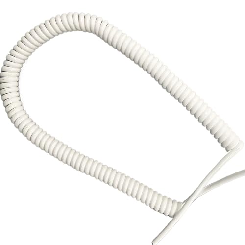 JEJKSXZTO Spiralkabel, gewickeltes Netzkabel, flexibles Spiralkabel mit Feder, 3-adrig, 0,75 mm, quadratisches, elastisches Spiralkabel, Kupferkern, dehnbarer, dehnbarer Federdraht(Stretch 1 Meters) von JEJKSXZTO