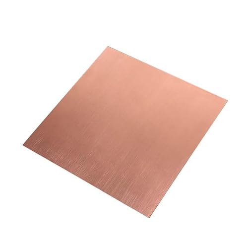 Kupferplatte, Kupferblech, 99,9% glatte Oberfläche, hohe Leitfähigkeit, for handwerkliche Gravur, Laserschneiden und industrielle Nutzung, 300 x 300 x 4 mm(120x120x4mm) von JEJKSXZTO