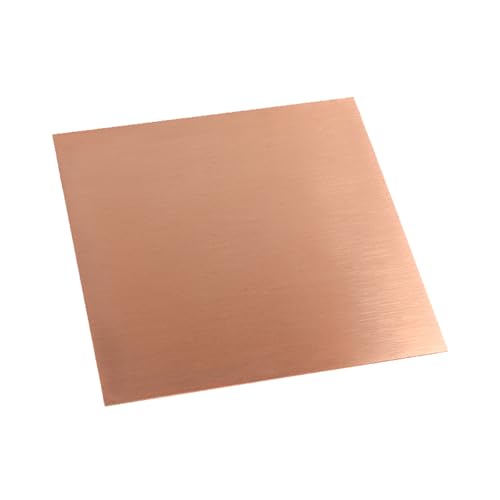 Kupferplatte aus Metall, 0,6 mm dünnes Blech, Güteklasse T2 for Sanitär- und Schiffsanwendungen, 0,6 x 100 x 100(0.6 * 100 * 100) von JEJKSXZTO