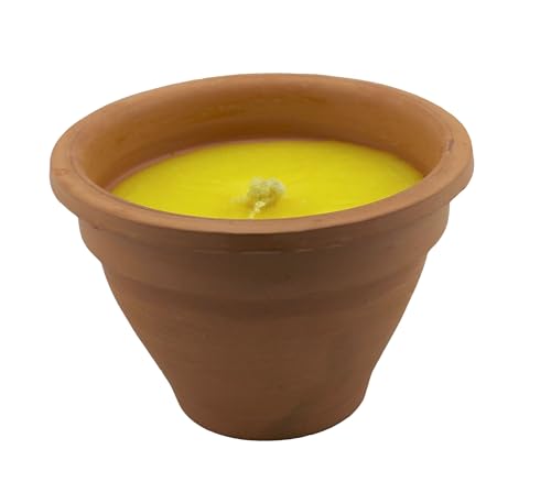 Citronellakerze Kleiner Terrakotta-Topf mit Citronelladuft – Natürlich duftender Mückenschutz für draußen Ø 130 mm Citronellakerze Kleiner Terrakotta-Topf mit Citronelladuft – Natürlich duftender Mückenschutz für draußen Ø 130 mm von JEKA
