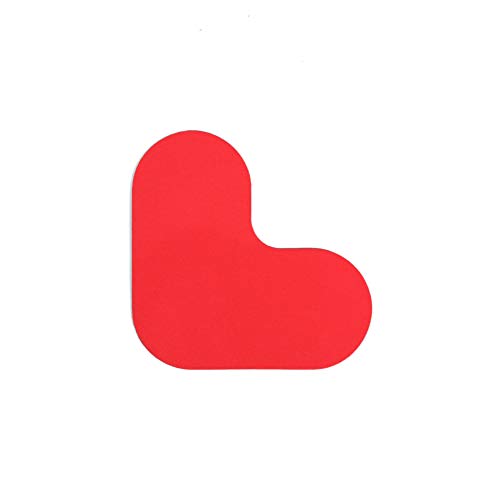 Eckstück Rot 12 x 12 cm - Bodenmarkierung mit glatter Oberfläche - Rot - Glatt - Polyvinyl chloride (PVC) - 0,78 mm - Innenbereich - DM321 von JEKA
