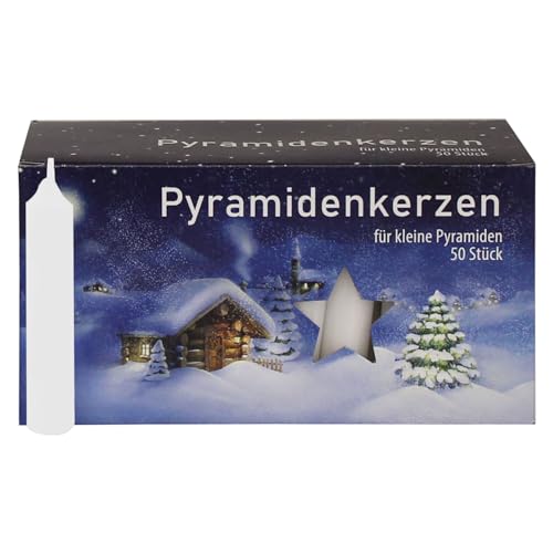 Pyramidenkerzen klein, weiß ca. 14 x 74 mm / 50 Stück/Pack, Weihnachtskerzen, Adventskerzen, Christbaumkerzen, Baumkerzen, Kerzen Pyramidenkerzen klein, weiß ca. 14 x 74 mm / 50 Stück/Pack, Weihnachtskerzen, Adventskerzen, Christbaumkerzen, Baumkerzen, Kerzen von Jeka