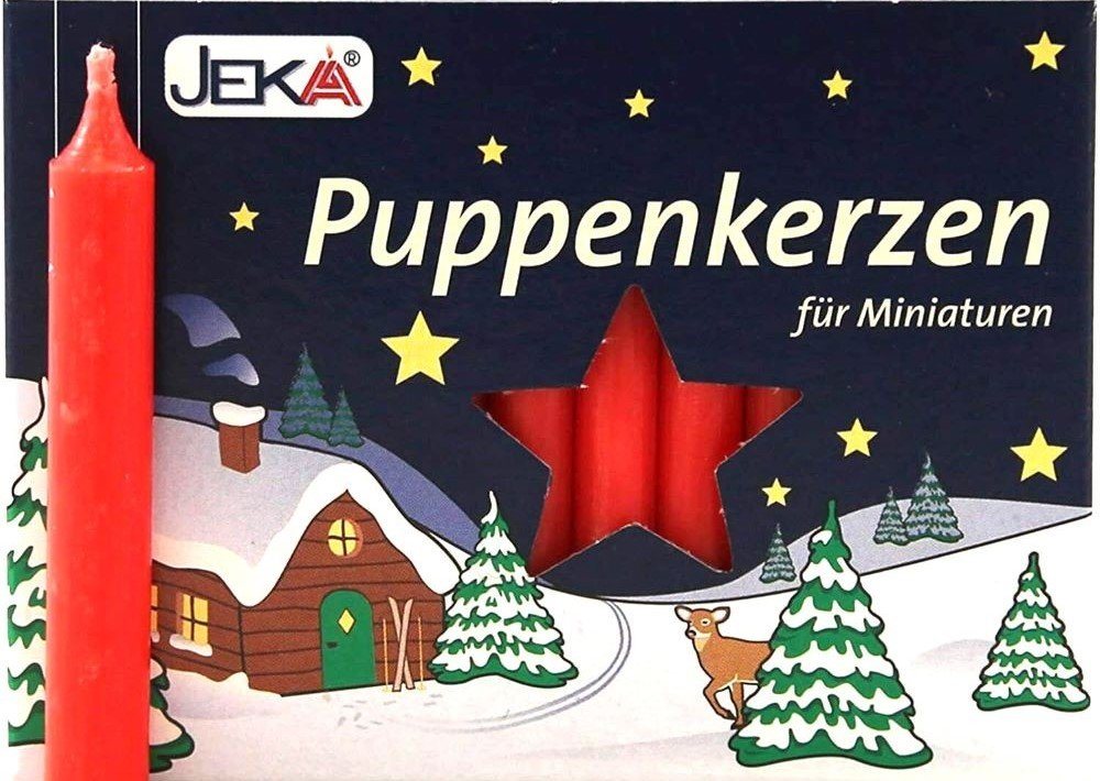 JEKA Spitzkerze Puppenkerzen - Durchmesser 10 mm weiß oder rot JEKA Spitzkerze Puppenkerzen - Durchmesser 10 mm weiß oder rot von JEKA