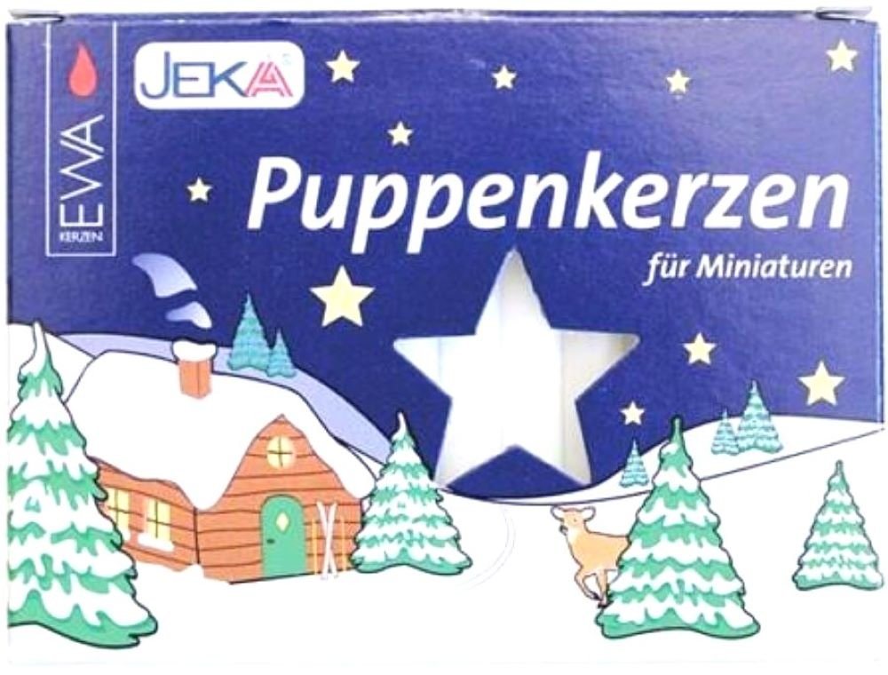 JEKA Spitzkerze Puppenkerzen - Durchmesser 10 mm weiß oder rot von JEKA