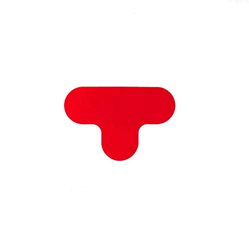 T - Stück Rot 18 x 12 cm - Bodenmarkierung mit glatter Oberfläche - Rot - Glatt - Polyvinyl chloride (PVC) - 0,78 mm - Innenbereich - DM331 von JEKA