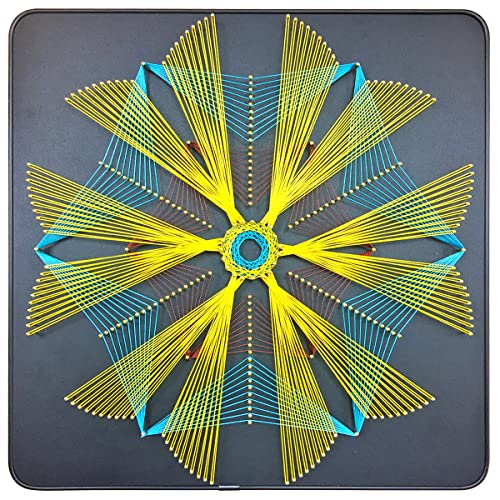String Art Kit für Erwachsene Anfänger,Bastelset für Erwachsene,DIY String Art mit allem notwendigen Zubehör und Rahmen,Home Wanddekorationen Einzigartiges Geschenk (geometrische Muster, 30x30 cm) String Art Kit für Erwachsene Anfänger,Bastelset für Erwachsene,DIY String Art mit allem notwendigen Zubehör und Rahmen,Home Wanddekorationen Einzigartiges Geschenk (geometrische Muster, 30x30 cm) von JEKEJIAJIU