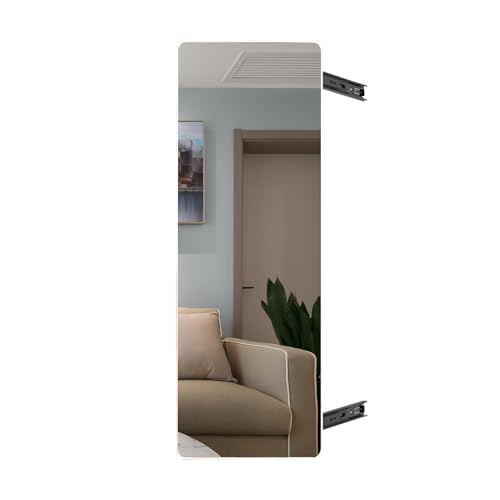 Eingebauter, zusammenklappbarer, drehbarer Push-Pull-Spiegel, unsichtbarer ausziehbarer Kleiderschrankspiegel, verschiebbarer Ganzkörperspiegel, ein Spiegel mit mehreren Verwendungsmöglichkeiten(White von JEKKAH