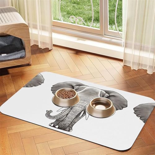 Elefant mit Kunstdruck, saugfähige Leder-Tischdecke, perfekt für Hunde, Katzen und andere Haustiere Elefant mit Kunstdruck, saugfähige Leder-Tischdecke, perfekt für Hunde, Katzen und andere Haustiere von JEKYDOSD