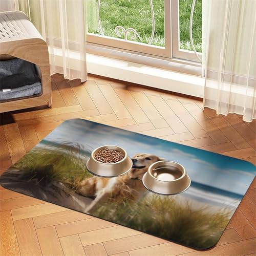 Golden Retriever On The Beach Print Pet Absorbent Leather Tablecloth Perfect for Dogs, Cats, and Other Pets Golden Retriever On The Beach Print Pet Absorbent Leather Tablecloth Perfect for Dogs, Cats, and Other Pets von JEKYDOSD