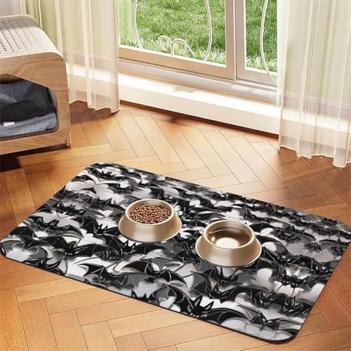 Halloween Fledermäuse grauer Druck Haustier saugfähige Leder-Tischdecke perfekt für Hunde, Katzen und andere Haustiere Halloween Fledermäuse grauer Druck Haustier saugfähige Leder-Tischdecke perfekt für Hunde, Katzen und andere Haustiere von JEKYDOSD