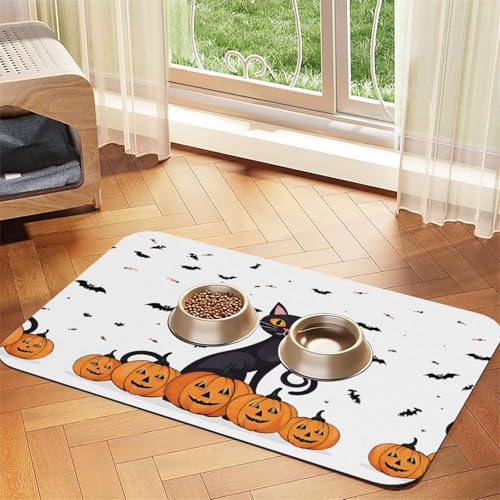 Happy-Halloween-Day-Trick-or-Treat-Druck, saugfähige Leder-Tischdecke, perfekt für Hunde, Katzen und andere Haustiere Happy-Halloween-Day-Trick-or-Treat-Druck, saugfähige Leder-Tischdecke, perfekt für Hunde, Katzen und andere Haustiere von JEKYDOSD