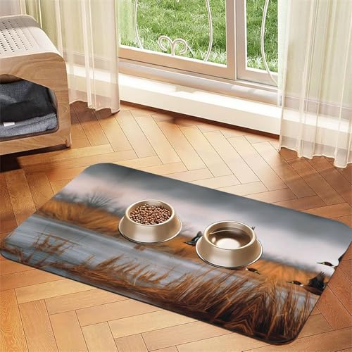 Jagd fliegende Wildente Druck Haustier saugfähige Ledertischdecke perfekt für Hunde, Katzen und andere Haustiere Jagd fliegende Wildente Druck Haustier saugfähige Ledertischdecke perfekt für Hunde, Katzen und andere Haustiere von JEKYDOSD