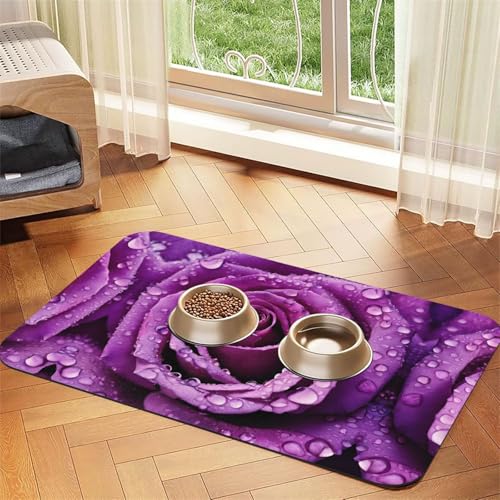 Lila Rose Print Haustier saugfähige Ledertischdecke perfekt für Hunde, Katzen und andere Haustiere Lila Rose Print Haustier saugfähige Ledertischdecke perfekt für Hunde, Katzen und andere Haustiere von JEKYDOSD