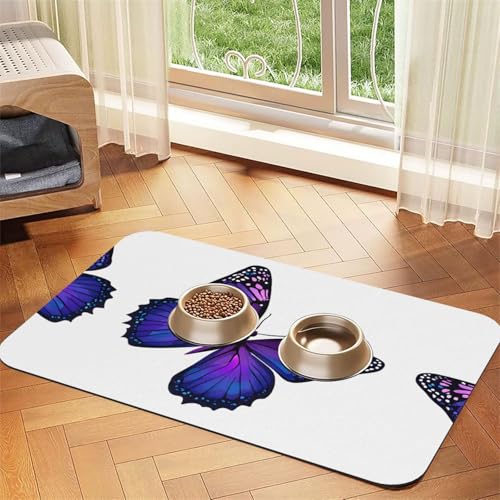 Lila Schmetterling Druck Haustier saugfähige Ledertischdecke perfekt für Hunde, Katzen und andere Haustiere Lila Schmetterling Druck Haustier saugfähige Ledertischdecke perfekt für Hunde, Katzen und andere Haustiere von JEKYDOSD