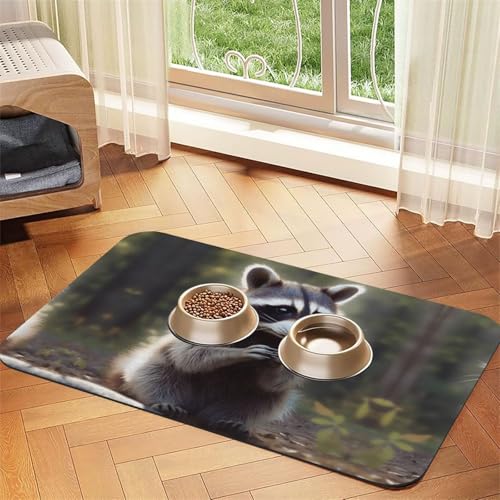 Niedlicher Waschbär-Druck, saugfähige Leder-Tischdecke, perfekt für Hunde, Katzen und andere Haustiere Niedlicher Waschbär-Druck, saugfähige Leder-Tischdecke, perfekt für Hunde, Katzen und andere Haustiere von JEKYDOSD