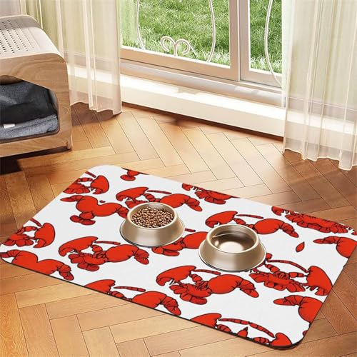 Roter Hummer-Druck, saugfähige Leder-Tischdecke, perfekt für Hunde, Katzen und andere Haustiere Roter Hummer-Druck, saugfähige Leder-Tischdecke, perfekt für Hunde, Katzen und andere Haustiere von JEKYDOSD
