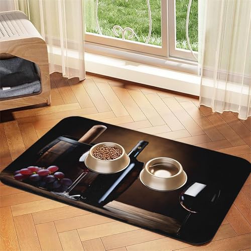 Rotweinflasche Glasdruck Haustier saugfähige Ledertischdecke perfekt für Hunde, Katzen und andere Haustiere Rotweinflasche Glasdruck Haustier saugfähige Ledertischdecke perfekt für Hunde, Katzen und andere Haustiere von JEKYDOSD