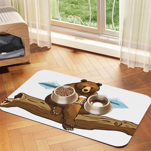 Saugfähige Leder-Tischdecke mit Bären-Aufdruck, perfekt für Hunde, Katzen und andere Haustiere Saugfähige Leder-Tischdecke mit Bären-Aufdruck, perfekt für Hunde, Katzen und andere Haustiere von JEKYDOSD