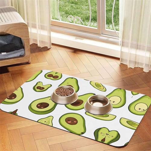 Saugfähige Leder-Tischdecke mit Cartoon-Birnen-Druck, perfekt für Hunde, Katzen und andere Haustiere von JEKYDOSD