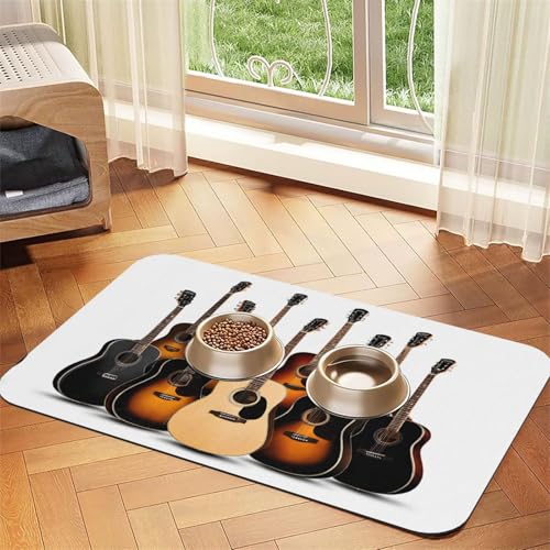 Saugfähige Leder-Tischdecke mit Gitarrendruck, perfekt für Hunde, Katzen und andere Haustiere Saugfähige Leder-Tischdecke mit Gitarrendruck, perfekt für Hunde, Katzen und andere Haustiere von JEKYDOSD