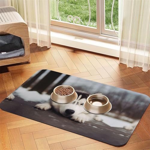 Saugfähige Leder-Tischdecke mit Husky-Motiv, perfekt für Hunde, Katzen und andere Haustiere Saugfähige Leder-Tischdecke mit Husky-Motiv, perfekt für Hunde, Katzen und andere Haustiere von JEKYDOSD