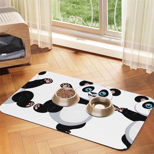 Saugfähige Leder-Tischdecke mit Pandas-Aufdruck, perfekt für Hunde, Katzen und andere Haustiere Saugfähige Leder-Tischdecke mit Pandas-Aufdruck, perfekt für Hunde, Katzen und andere Haustiere von JEKYDOSD