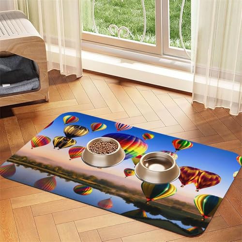 Saugfähige Ledertischdecke mit Heißluftballondruck, perfekt für Hunde, Katzen und andere Haustiere Saugfähige Ledertischdecke mit Heißluftballondruck, perfekt für Hunde, Katzen und andere Haustiere von JEKYDOSD