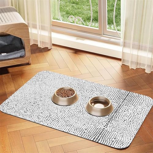 Schwarze und weiße Punkte Druck Haustier saugfähige Ledertischdecke perfekt für Hunde, Katzen und andere Haustiere Schwarze und weiße Punkte Druck Haustier saugfähige Ledertischdecke perfekt für Hunde, Katzen und andere Haustiere von JEKYDOSD