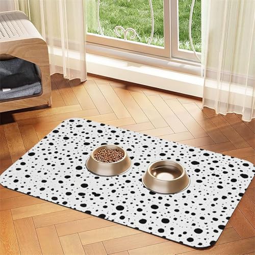 Schwarze und weiße Tischdecke mit Punktemuster, saugfähig, perfekt für Hunde, Katzen und andere Haustiere Schwarze und weiße Tischdecke mit Punktemuster, saugfähig, perfekt für Hunde, Katzen und andere Haustiere von JEKYDOSD