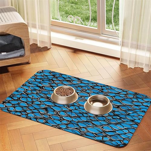 Silberfarbene Tischdecke mit Fischschuppen-Druck, saugfähig, Leder, perfekt für Hunde, Katzen und andere Haustiere Silberfarbene Tischdecke mit Fischschuppen-Druck, saugfähig, Leder, perfekt für Hunde, Katzen und andere Haustiere von JEKYDOSD