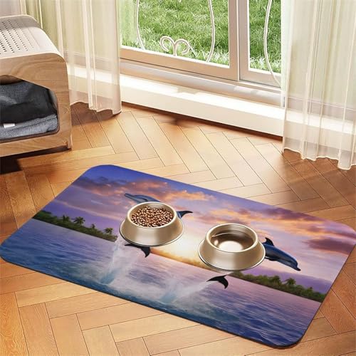 Sunset Delfine Print Pet Absorbent Leather Tablecloth Perfect for Dogs, Cats, and Other Pets Sunset Delfine Print Pet Absorbent Leather Tablecloth Perfect for Dogs, Cats, and Other Pets von JEKYDOSD