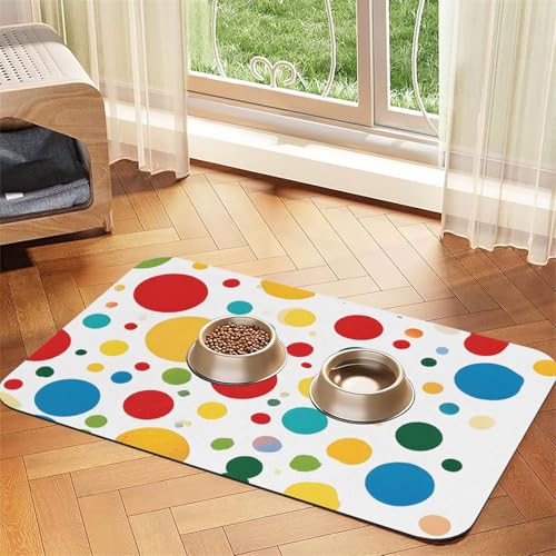 Twister Tischdecke aus Leder, mit Punktemuster, saugfähig, perfekt für Hunde, Katzen und andere Haustiere von JEKYDOSD