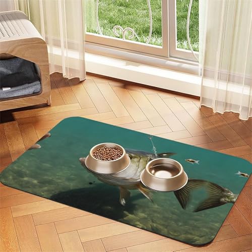 Unterwasser-Tischdecke mit Wels-Aufdruck, saugfähig, perfekt für Hunde, Katzen und andere Haustiere Unterwasser-Tischdecke mit Wels-Aufdruck, saugfähig, perfekt für Hunde, Katzen und andere Haustiere von JEKYDOSD