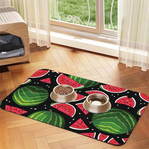 Wassermelonen-Druck, saugfähige Leder-Tischdecke, perfekt für Hunde, Katzen und andere Haustiere Wassermelonen-Druck, saugfähige Leder-Tischdecke, perfekt für Hunde, Katzen und andere Haustiere von JEKYDOSD