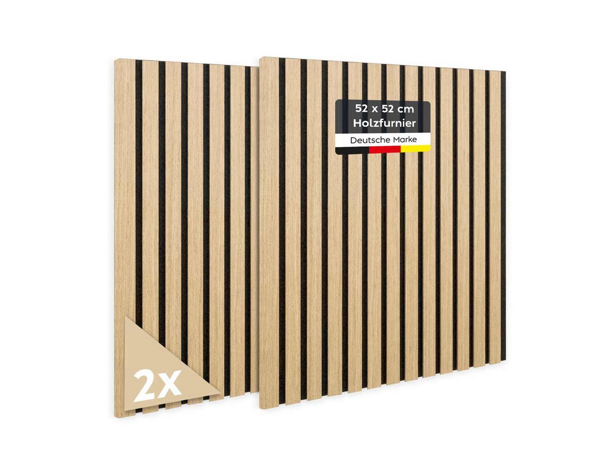 JELLE & JACOB Wandpaneel Akustikpaneele, BxL: 52x52 cm, (2er Set, 2-tlg) angenehme Raumakustik & skandinavisches Design, 3D-Optik von JELLE & JACOB