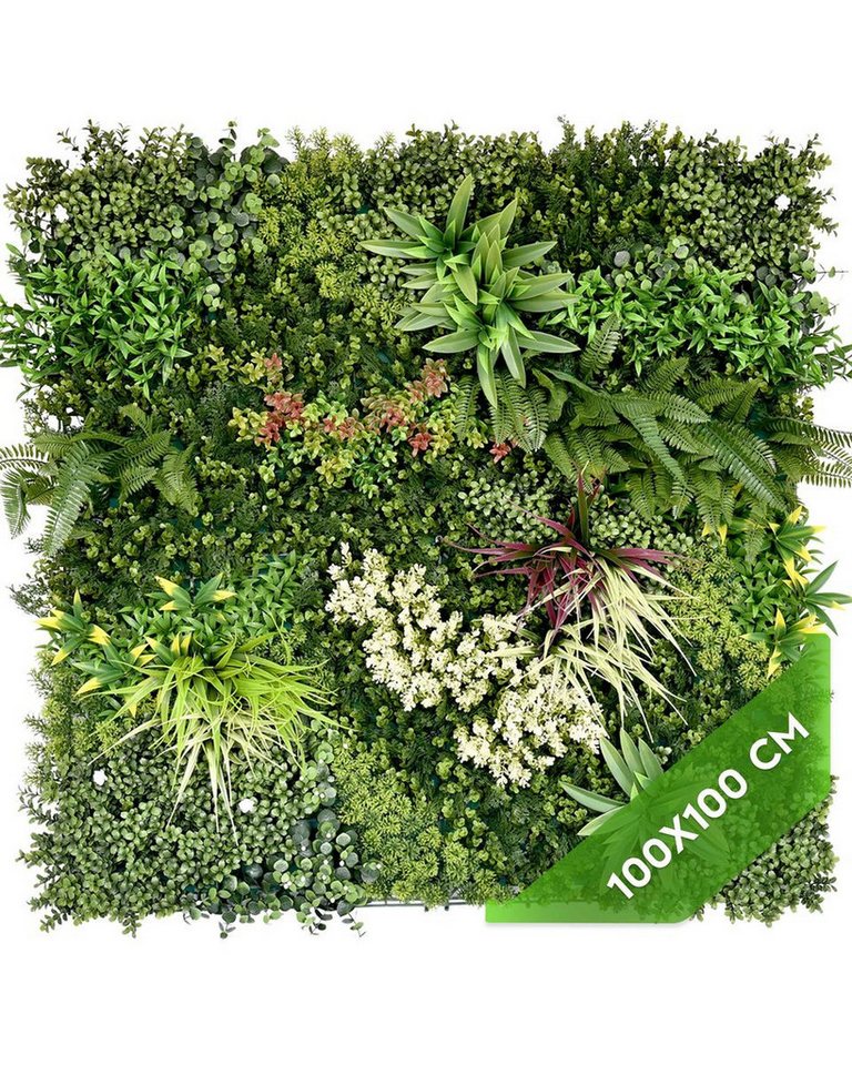 Kunstpflanze Künstliche Pflanzenwand Indoor & Outdoor, Blumenwand, Green Wall Sommerwiese, JELLE & JACOB, Höhe 100 cm, pflegeleicht & langlebig für Wohlfühl-Atmosphäre Kunstpflanze Künstliche Pflanzenwand Indoor & Outdoor, Blumenwand, Green Wall Sommerwiese, JELLE & JACOB, Höhe 100 cm, pflegeleicht & langlebig für Wohlfühl-Atmosphäre von JELLE & JACOB