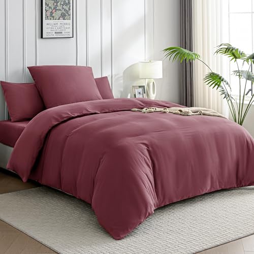 JELLYMONI Bettwäsche 135x200 Baumwolle Bettwäsche-Sets Dunkelrosa Oeko-Tex 100% Gewaschene Baumwolle Bettbezug mit Reißverschluss und Kissenbezug 80X80 mit Umschlag Weich 2-Teilige Bettwäsche JELLYMONI Bettwäsche 135x200 Baumwolle Bettwäsche-Sets Dunkelrosa Oeko-Tex 100% Gewaschene Baumwolle Bettbezug mit Reißverschluss und Kissenbezug 80X80 mit Umschlag Weich 2-Teilige Bettwäsche von JELLYMONI